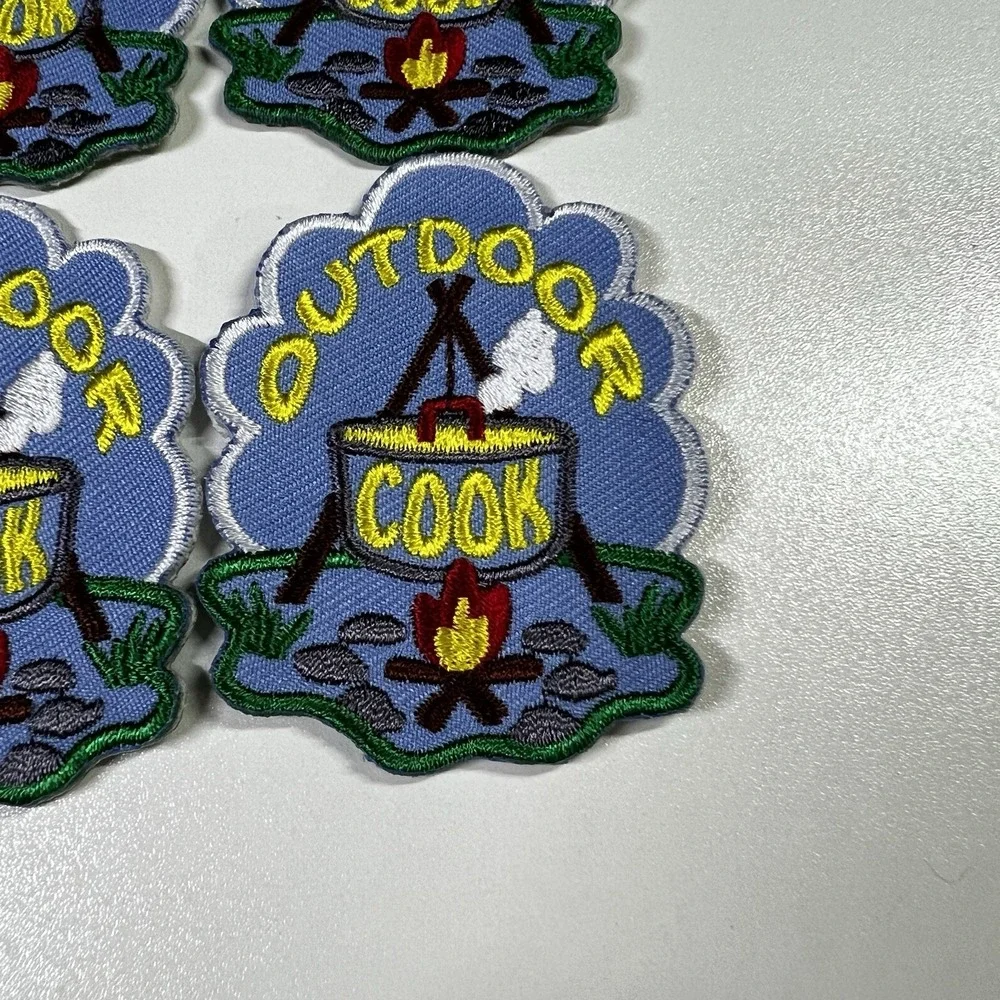 Girl Scouts Outdoor Cook Patch‎ Lot of 4 Iron On Patches